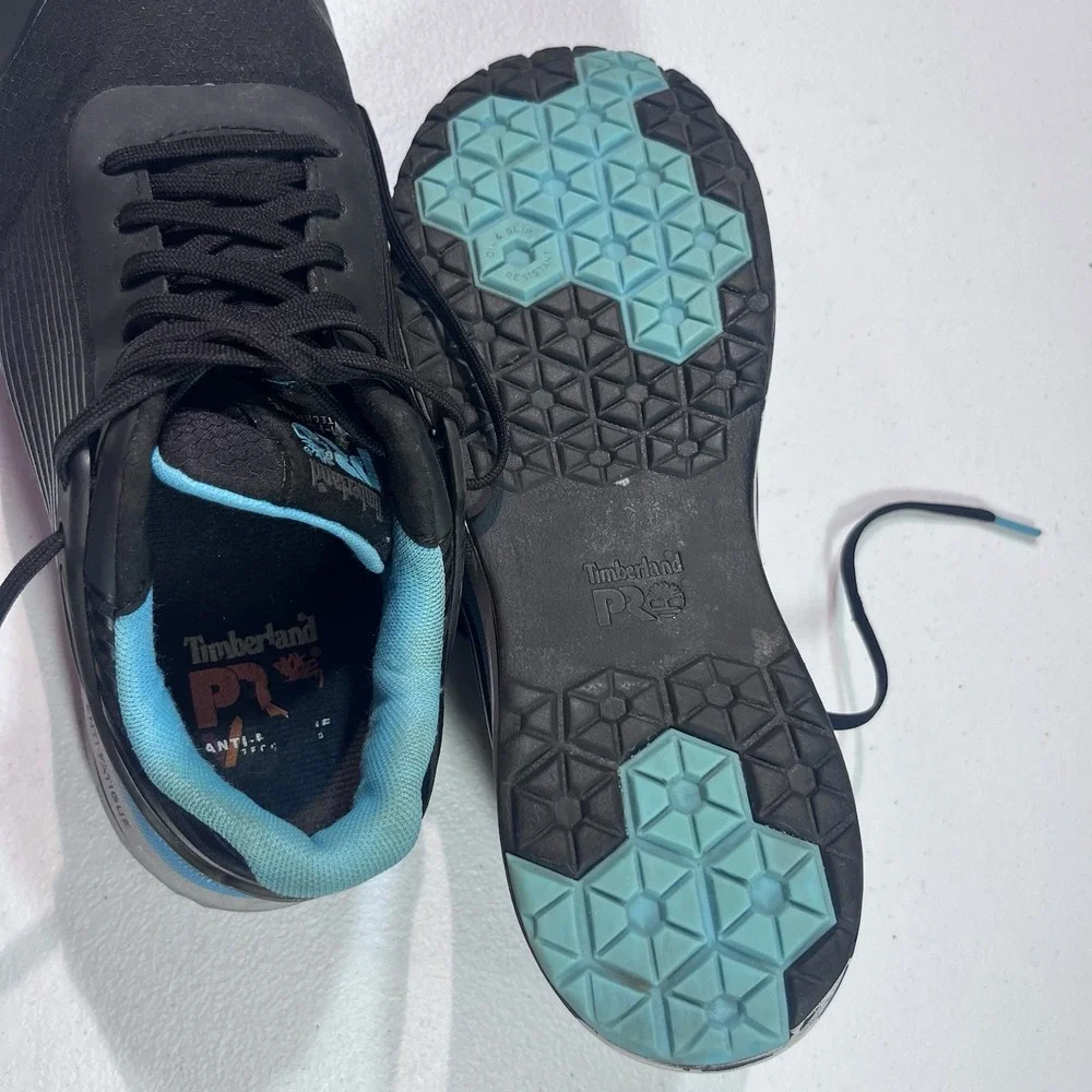 Timberland PRO Drivetrain Comp Safety Toe Work Sneaker Womens Size 7.5 Black EUC